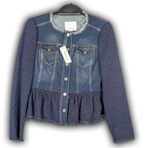 Rebecca Taylor Tweed Denim Jacket, Size 10 NWT